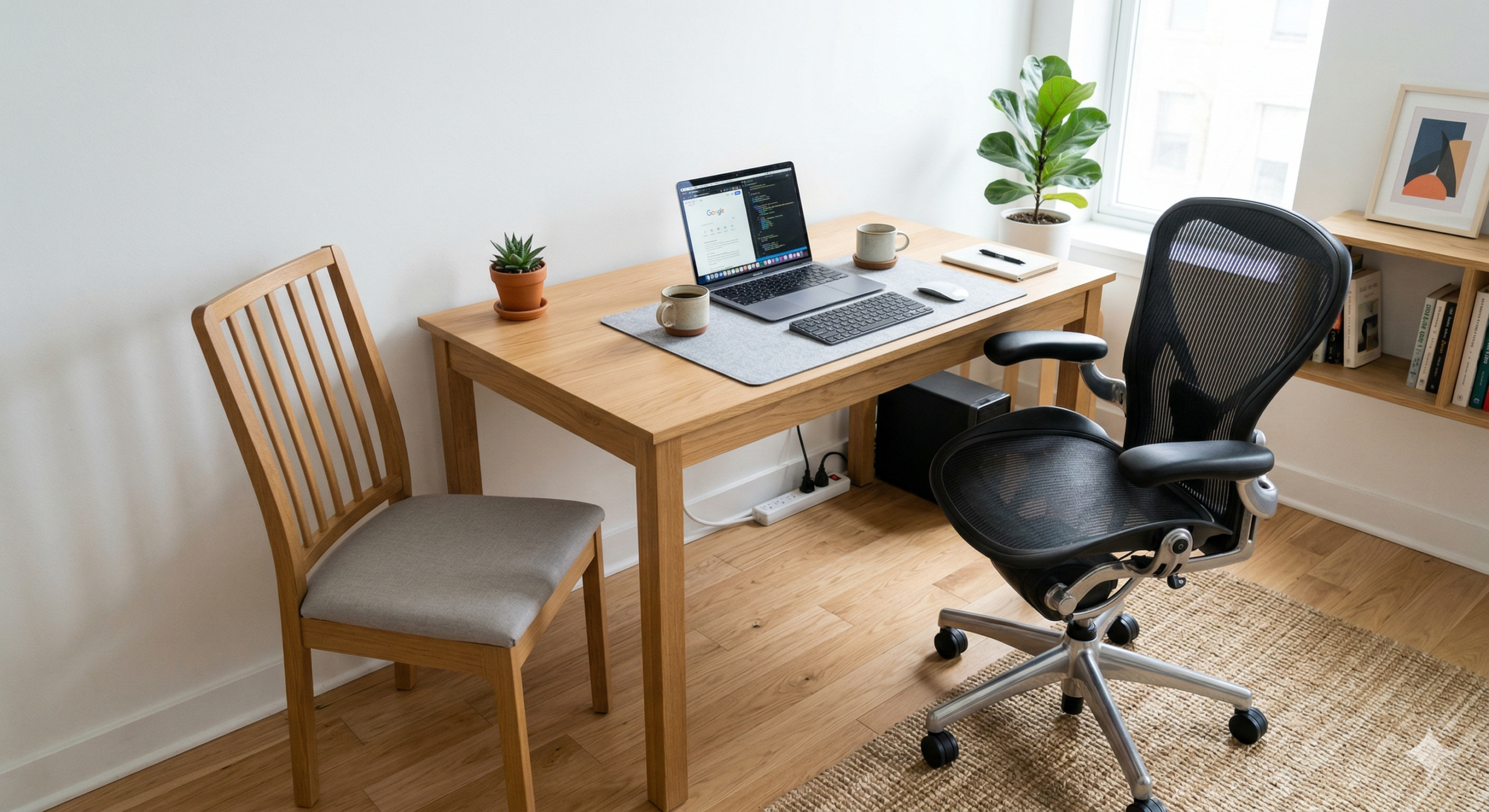 Dining chair vs ergonomic office chair comparison for hybrid workers working from home