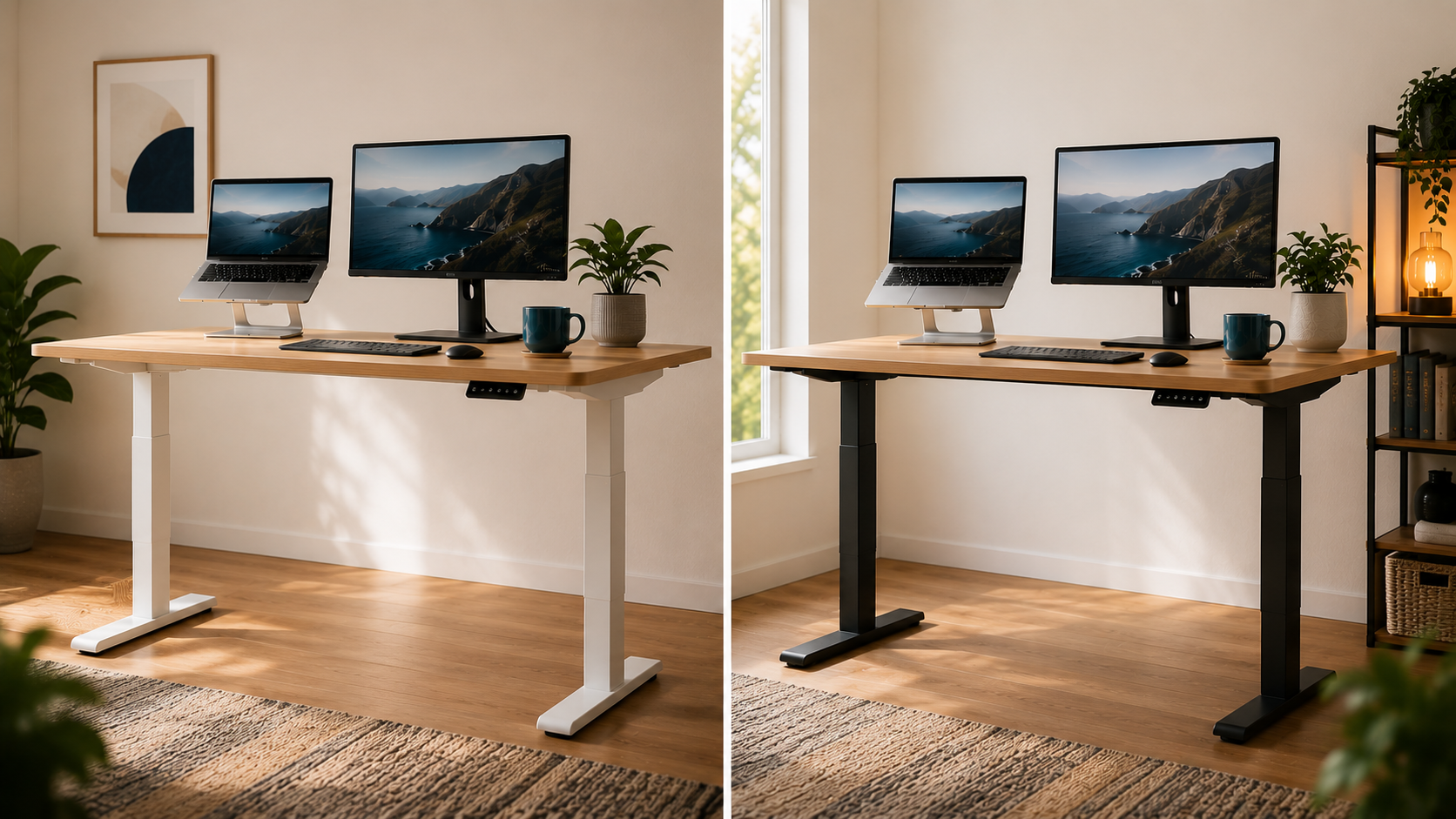 FlexiSpot vs Uplift standing desk — two electric standing desks compared for 2026