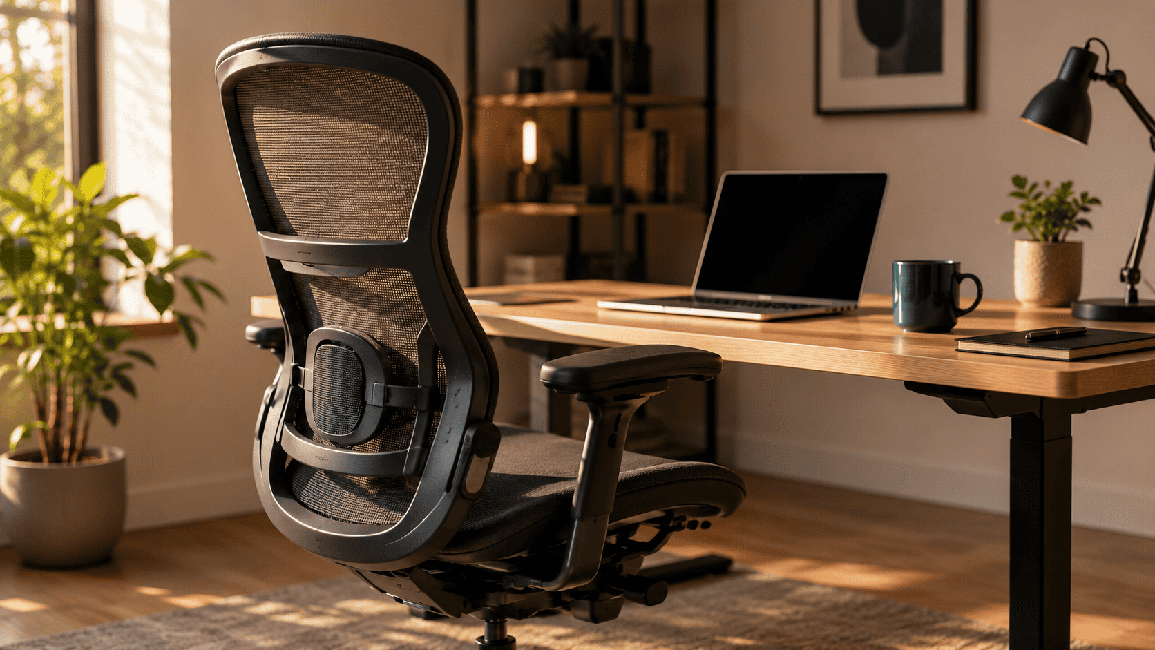 Best ergonomic chair for sitting all day — premium mesh office chair at a home office desk