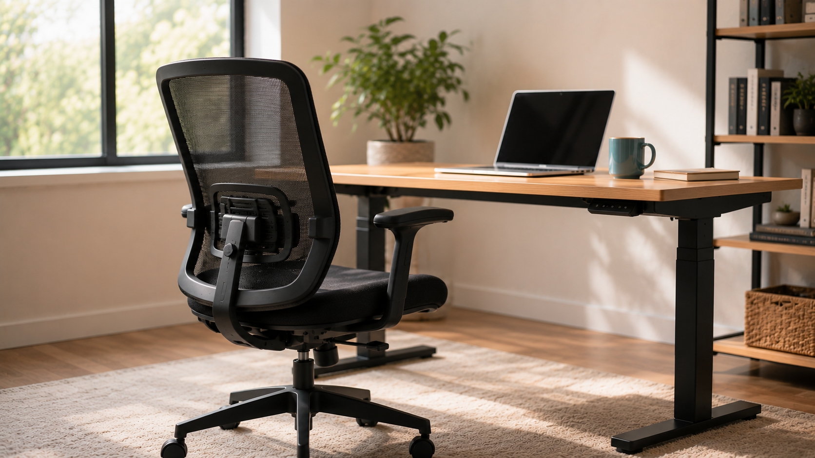 Hbada E3 Air review — budget ergonomic mesh office chair at a home office desk
